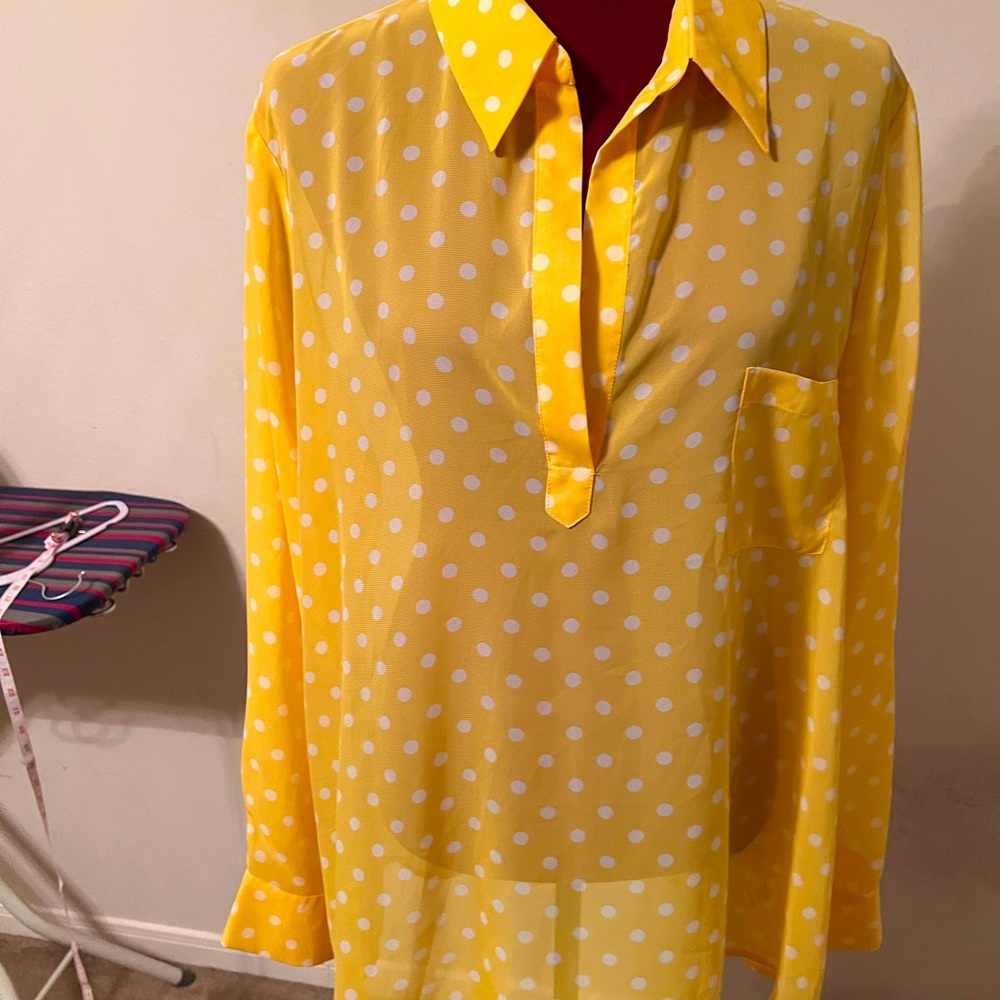 Nordstrom Ladies button down blouse with collar.
